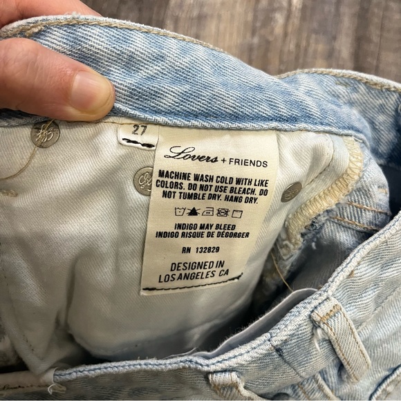 Lovers + Friends Distressed High Rise Ryan Shorts - Picture 4 of 7